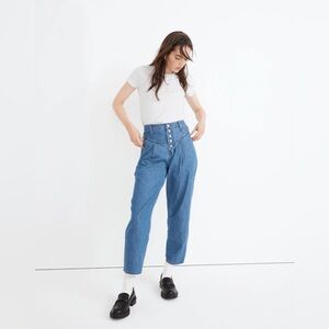 Madewell NWT Tapered‎ Yoke Cropped Jean Denim Size 28